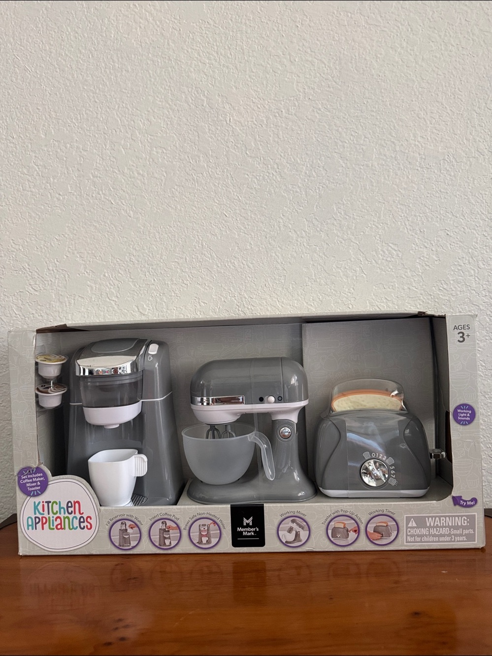 Kids Gourmet Kitchen Appliance Playset Coffee Maker~Mixer~Blender-Lights & Sound